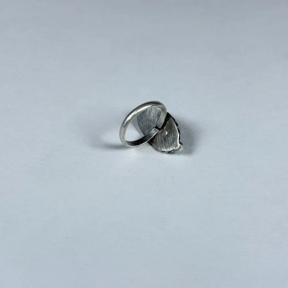 Vintage Navajo Sterling Silver Turquoise Ring 5us Size 3.9g
